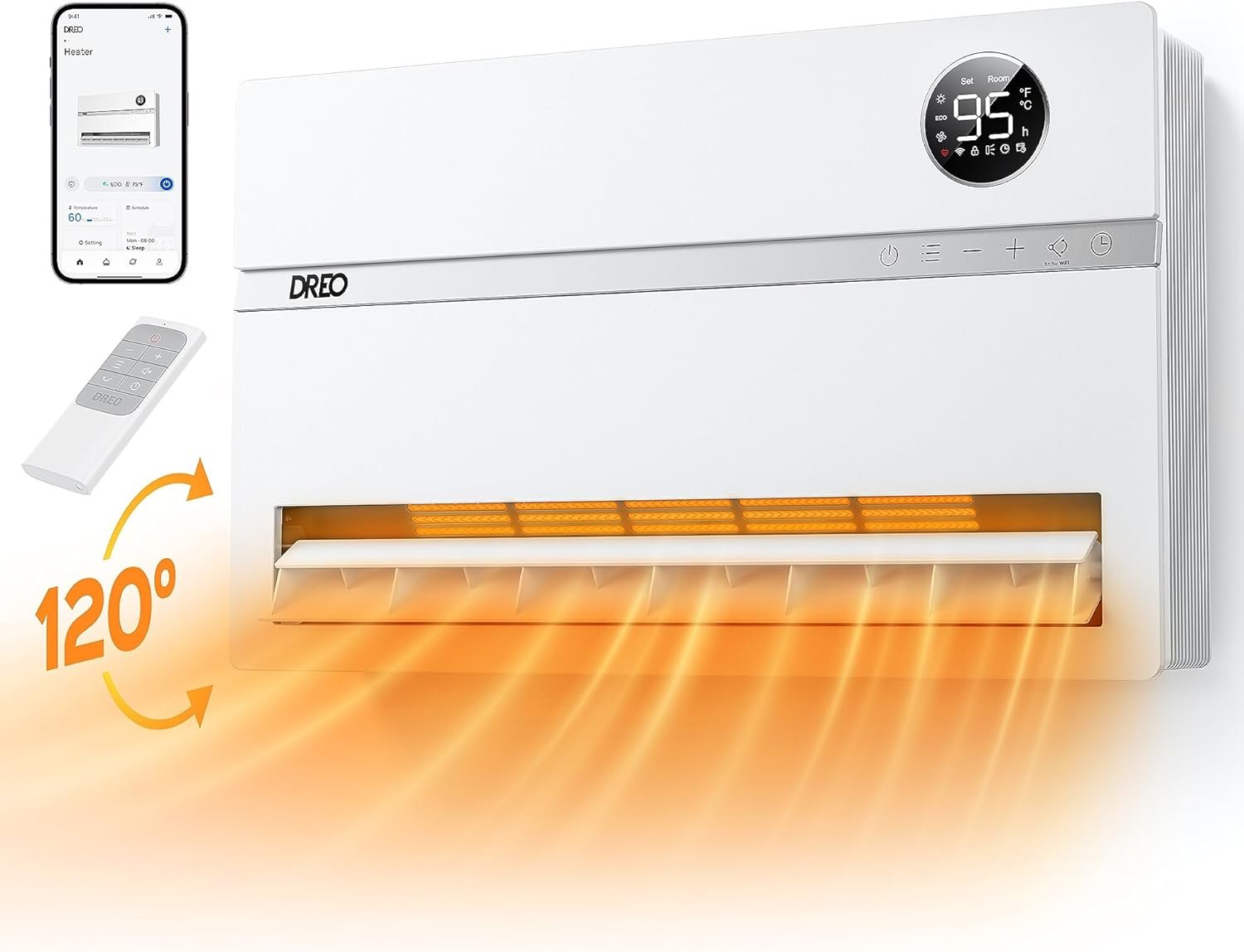 Dreo WH719S smart wall heater for targeted space-saving heat