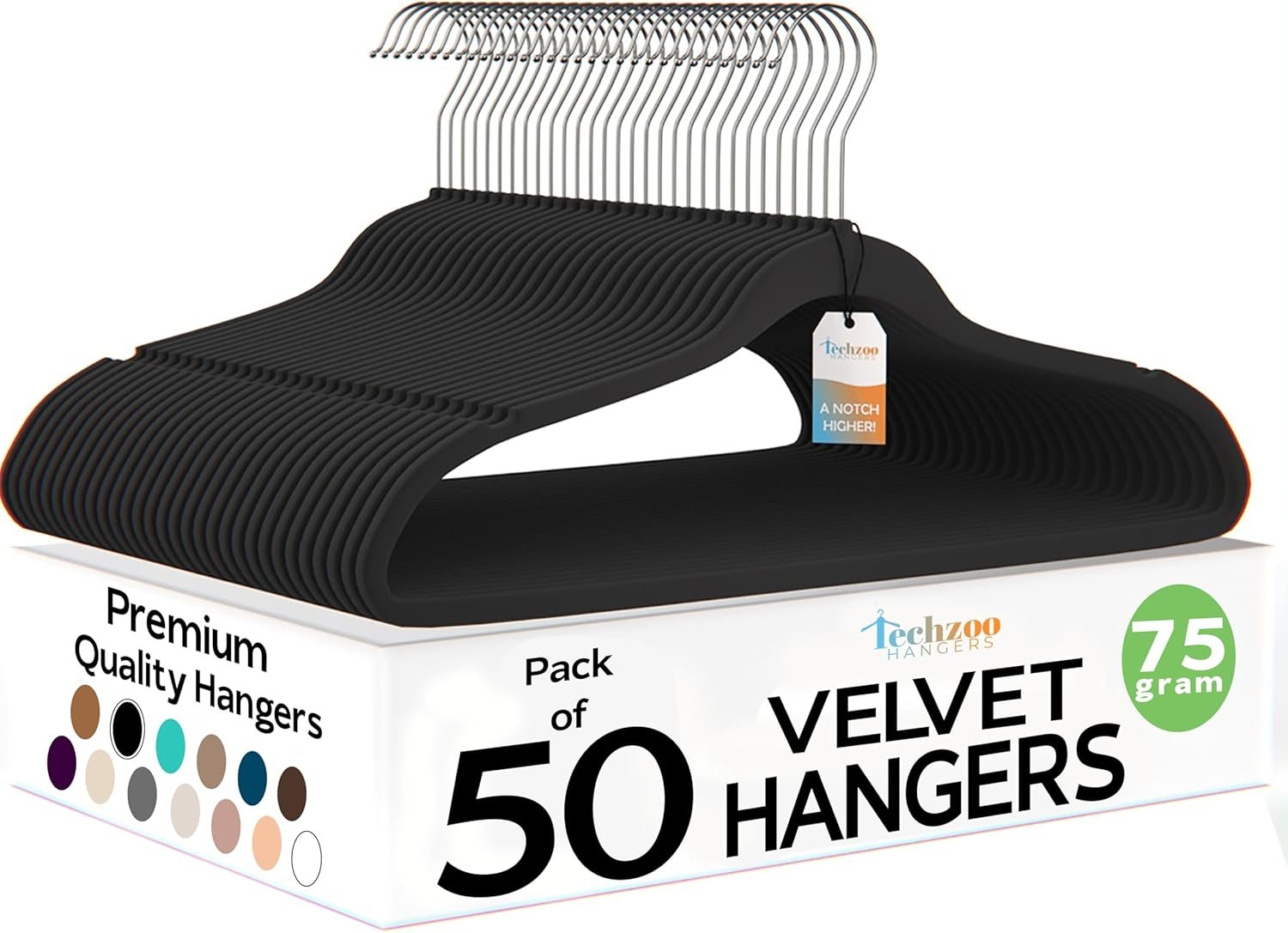 Amazon Basics velvet suit hangers 50 pack in black