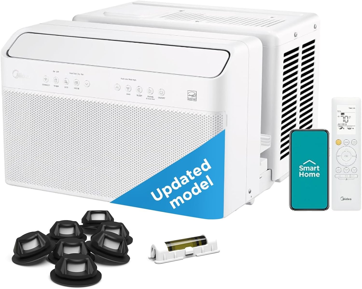 Midea 8,000 BTU U-Shaped smart inverter window air conditioner