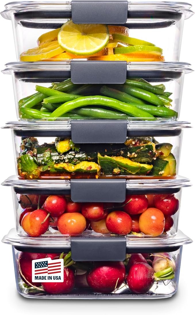 Rubbermaid Brilliance food storage containers set for meal prep
