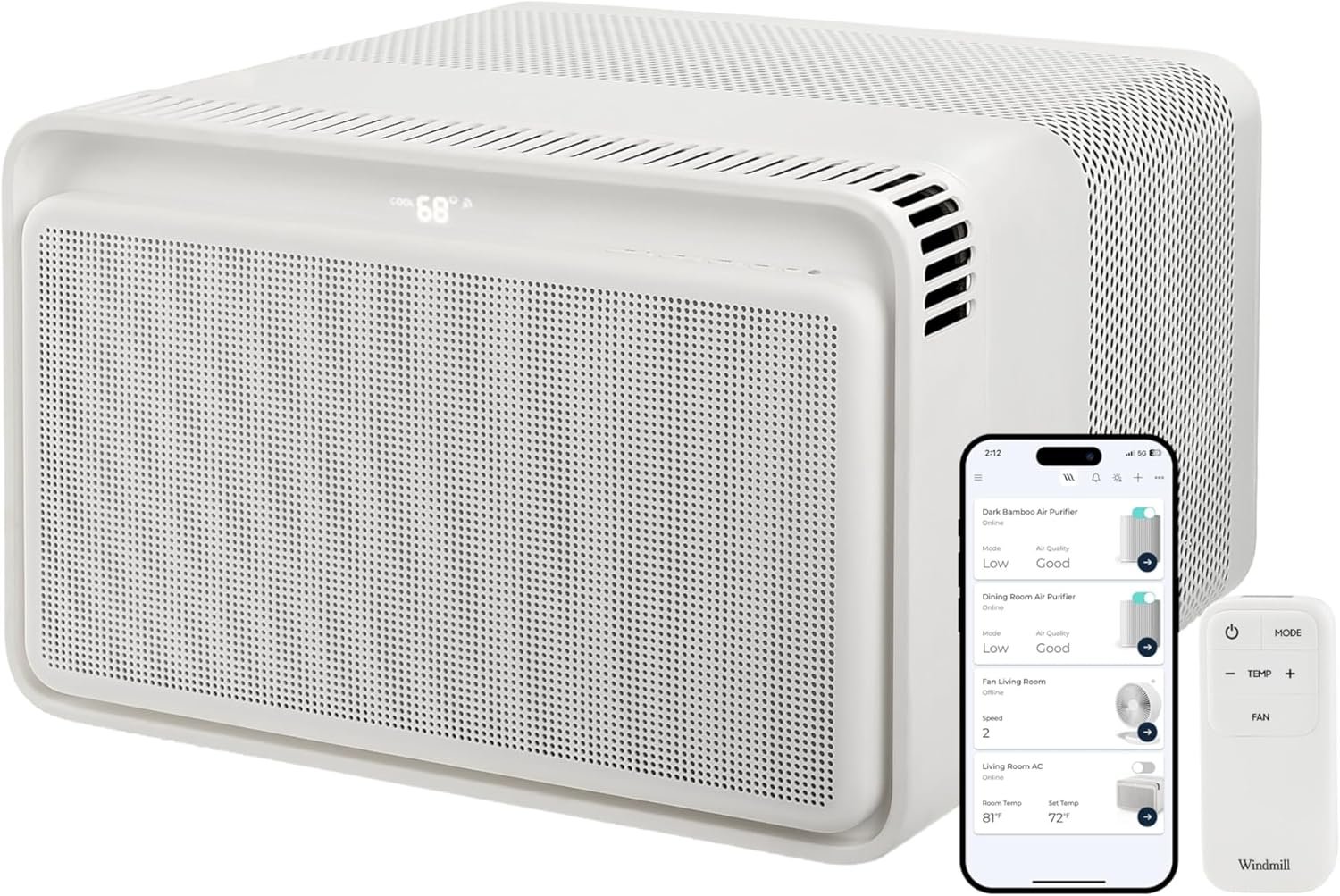 Windmill 10,000 BTU inverter window air conditioner with app control