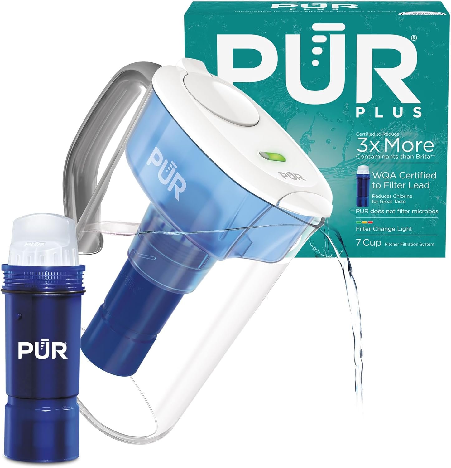 PUR Plus 7-Cup water filter pitcher fridge budget best 2026