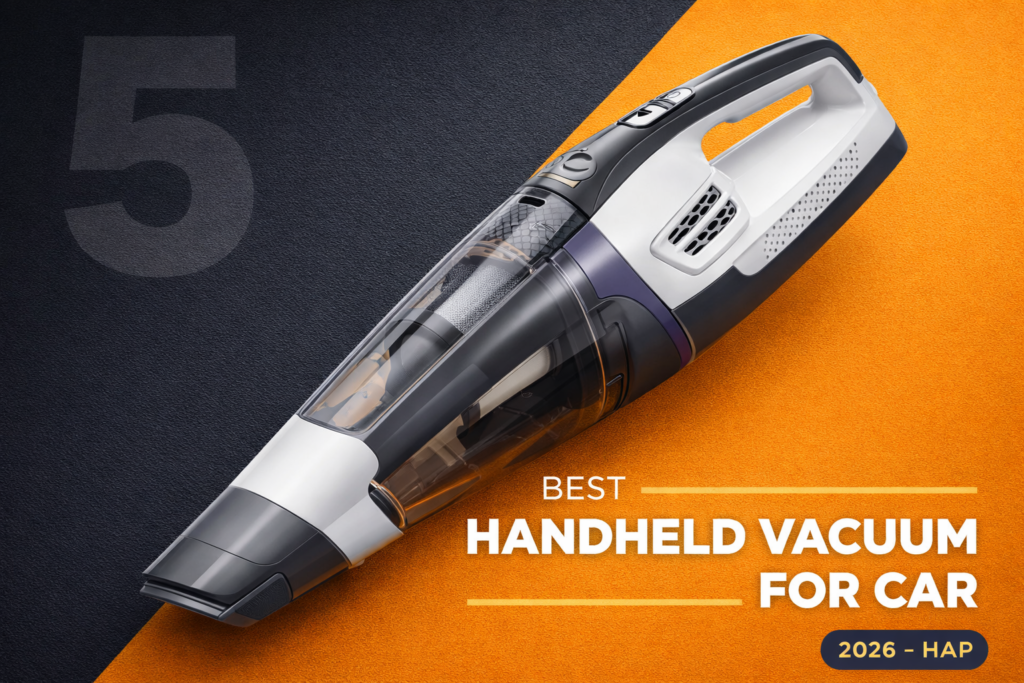 Handheld vacuum diagonal split hero — best handheld vacuum for car 2026