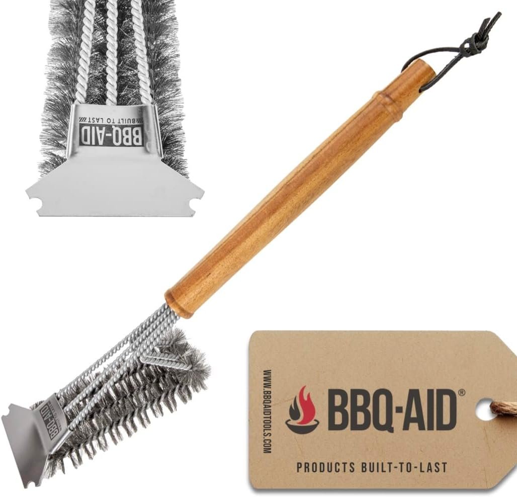 BBQ-AID All Angles Grill Brush — Father's Day Gifts for grillers cast iron grates