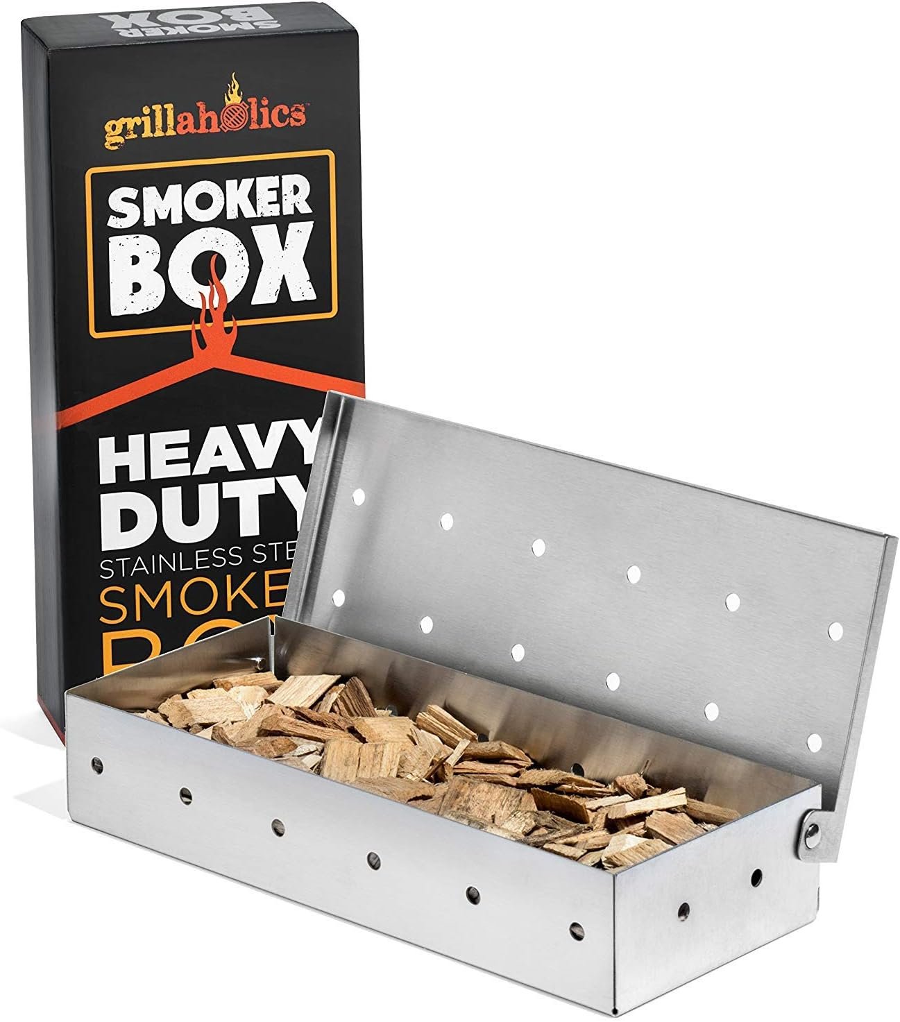 Grillaholics Smoker Box for Gas and Charcoal Grills — Father's Day Gifts for grillers flavor upgrade