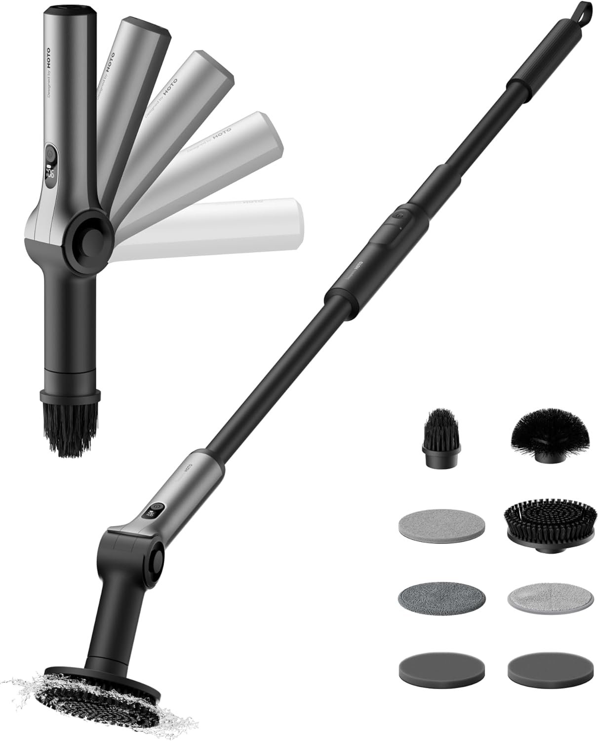 HOTO Flexi Cordless Spin Scrubber — best electric spin scrubber for power and reach