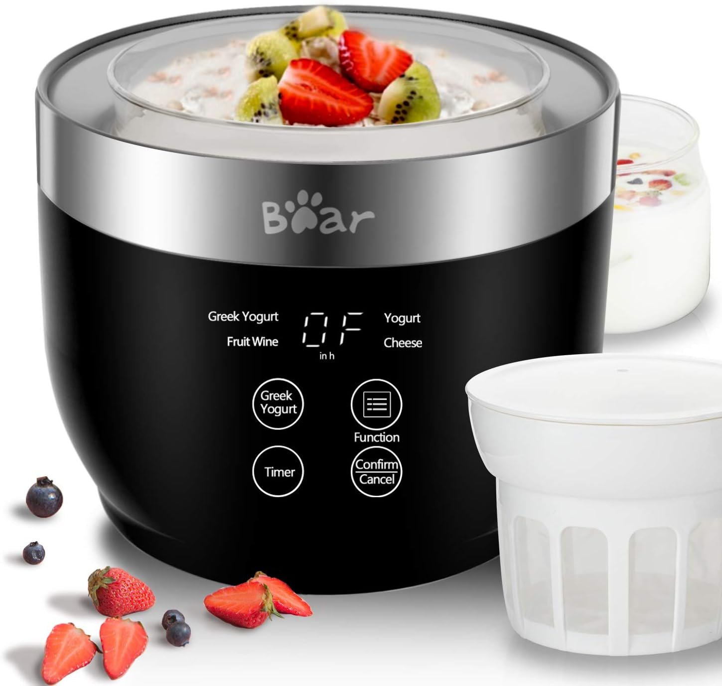 Bear Yogurt Maker Stainless Steel — best yogurt maker for precise control
