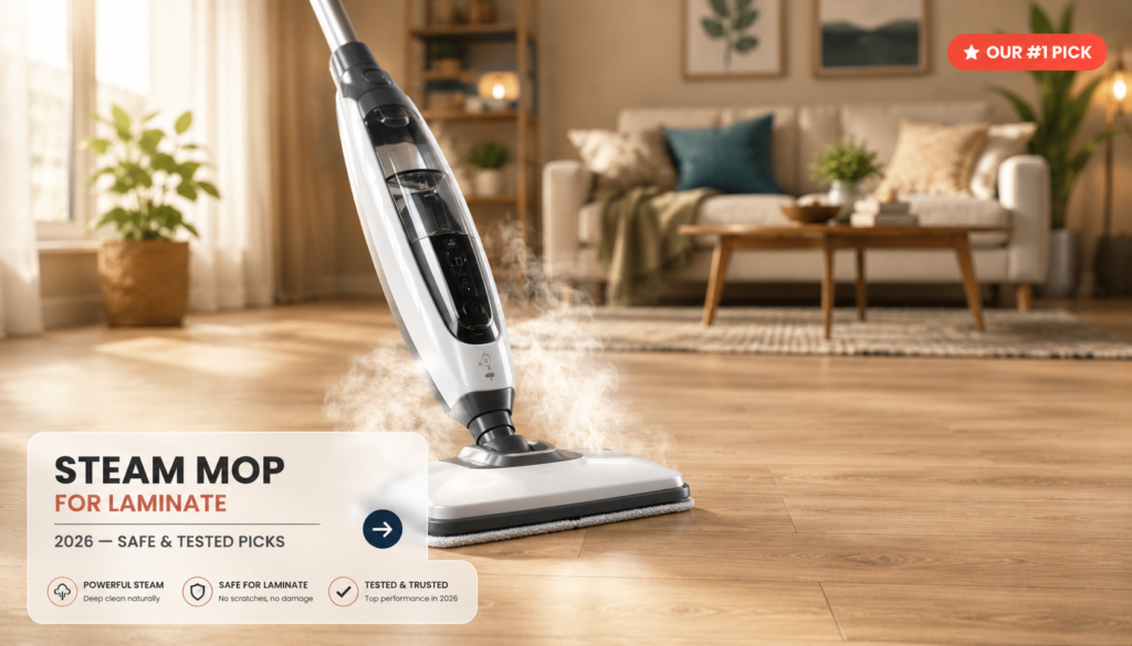 Shark Steam and Scrub S8001 — steam mop for laminate floors lifestyle hero shot
