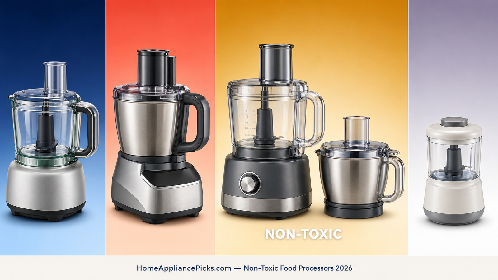 Non-toxic food processors with glass and stainless steel bowls — 2026 buying guide